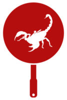 Skorpion auf das schwenken Silhouette zum bizarr oder extrem oder exotisch Essen, traditionell Essen im asiatisch Land, kulinarisch Zeichen zum Symbol Symbol, Apps, Piktogramm, Logo, Webseite, oder Grafik Design Element. png