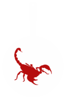 Scorpion on the Pan Silhouette for Bizarre or Extreme or Exotic Food, Traditional Food in Asian Country, Culinary Sign for Icon Symbol, Apps, Pictogram, Logo, Website, or Graphic Design Element. PNG