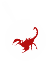 Scorpion on the Pan Silhouette for Bizarre or Extreme or Exotic Food, Traditional Food in Asian Country, Culinary Sign for Icon Symbol, Apps, Pictogram, Logo, Website, or Graphic Design Element. PNG
