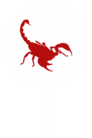 Scorpion on the Pan Silhouette for Bizarre or Extreme or Exotic Food, Traditional Food in Asian Country, Culinary Sign for Icon Symbol, Apps, Pictogram, Logo, Website, or Graphic Design Element. PNG