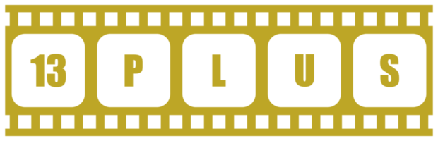 Sign of Adult Only for Thirteen Plus, 13 Plus Age in the Filmstrip. Age Rating Movie Icon Symbol for Movie Poster, Banner, Backdrop, Apps, Website or Graphic Design Element. Format PNG