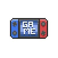 portable game console in pixel art style vector