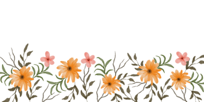 schöne und elegante botanische aquarellgrenze png