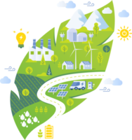 Green Energy ESG Sustainability Concept Illustration png