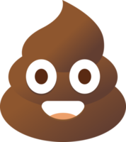 brun lugg av poo emoji png