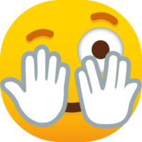 visage avec furtivement œil emoji png