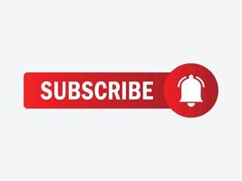 Subscribe Bell Icon red button for website Free Vector