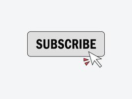 Subscribe button and click symbol Free Vector