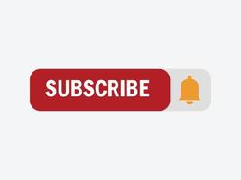 Subscribe Bell Icon red button for website Free Vector