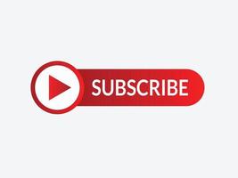 Subscribe Play Icon red button for website Free Vector