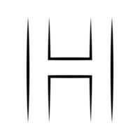 Logo letter h icon axis alphabet logotype h emblem vector