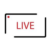 live video icon vector