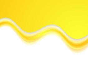 Bright yellow liquid smooth waves abstract background vector