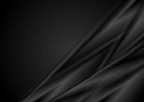 Black smooth stripes abstract minimal background vector