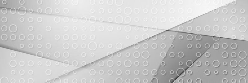 Grey concept web tech banner with circles texture