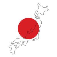 japan map icon vector