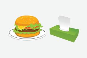 Fast food ready to serve flat design vector