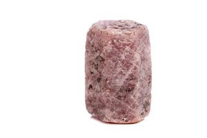Macro mineral stone Ruby in the breed a white background photo