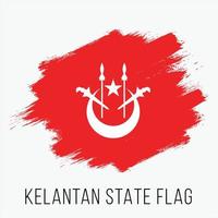 Malasia estado kelantan vector bandera diseño modelo