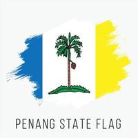 Malaysia State Penang Vector Flag Design Template