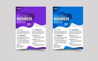 vector corporate business flyer design template