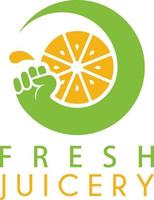 fresh juicery logo design vector
