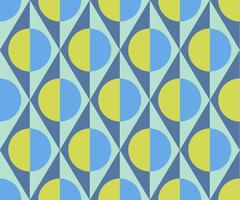 Seamless abstract Vintage background in sixties style. Geometric pattern. Vector illustration
