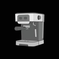 Coffee maker hand drawing vector, Coffee maker drawn in a sketch style,Coffee maker practice template outline, vector Illustration.