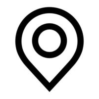 Map pointer line outline icon. vector