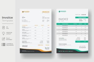 factura mínimo diseño plantilla, negocio factura formar modelo vector