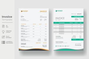 factura mínimo diseño plantilla, negocio factura formar modelo vector