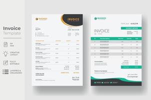 factura mínimo diseño plantilla, negocio factura formar modelo vector