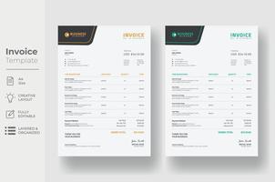 Invoice minimal design template, Business invoice form template vector