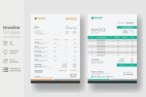 factura mínimo diseño plantilla, negocio factura formar modelo vector