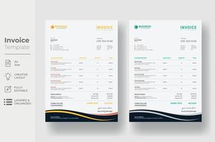 factura mínimo diseño plantilla, negocio factura formar modelo vector