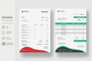 Invoice minimal design template, Business invoice form template vector