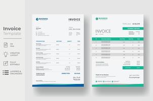 factura mínimo diseño plantilla, negocio factura formar modelo vector