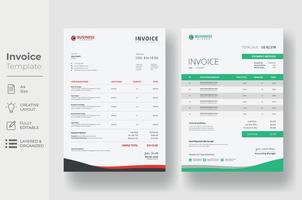 Invoice minimal design template, Business invoice form template vector