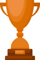 Award trophy goblet. Bronze cup in flat design png