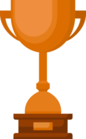 Award trophy goblet. Bronze cup in flat design png