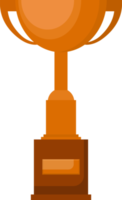 Award trophy goblet. Bronze cup in flat design png