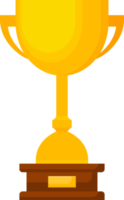 Gold cup in flat design png