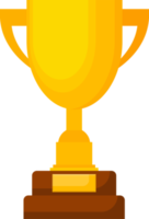 Gold cup in flat design png