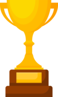 Gold cup in flat design png