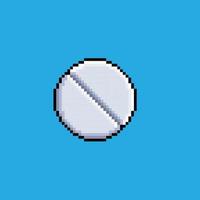 Pixel art illustration tablet pill. Pixelated tablet. tablet pill pixelated for the pixel art game and icon for website and video game. old school retro. vector