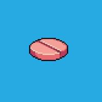 Pixel art illustration tablet pill. Pixelated tablet. tablet pill pixelated for the pixel art game and icon for website and video game. old school retro. vector