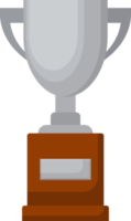 Award trophy goblet. Silver cup in flat design png