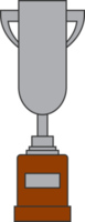 Line silver cup in flat design png