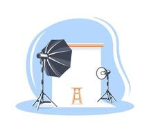 Photo studio scene vector