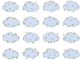 cloud design illustration isolated on transparent background vector